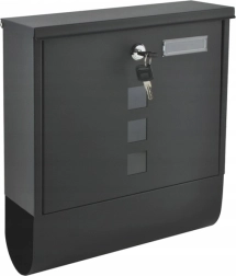 Oceľová poštová schránka antracit s uzamykaním