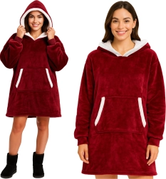 Ruhhy oversize deková mikina s kapucňou XXL červená