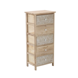 Komoda Luiza s 5 zásuvkami z paulovnie 40 × 29 × 90 cm