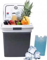 Prenosná autochladnička s ohrevom, 29 l, grafitová