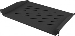 Univerzálna 1U polica do 19" racku 483 × 315 mm, čierna