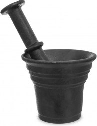 Liatinový mažiar na korenie čierny