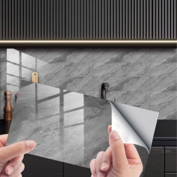 Samolepiace mramorové nástenné panely 30 × 15 cm, sada 16 ks