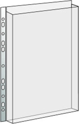 Priehľadný obal na katalógy s eurozávesom A4, 180 mikrónov, 240 × 310 × 20 mm