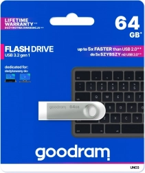 USB flash disk UNO3 64GB USB 3.2 Gen1 strieborný