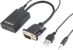 VGA do HDMI prevodník 15 cm čierny