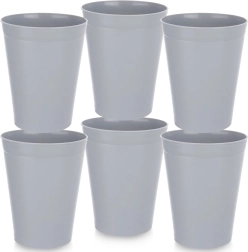 Plastové poháriky SANDY sivé 300 ml, 6 ks