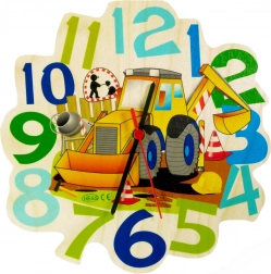 Hess Detské drevené hodiny Bager