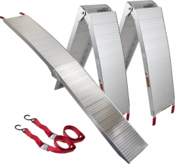 Skladacie hliníkové nájazdy 680 kg – sada 2 ks pre motocykle, štvorkolky a stroje