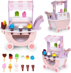 drevený zmrzlinový stánok pre deti 12 ks ECOTOYS