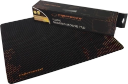 Herná podložka pod myš Flame, čierno‑oranžová