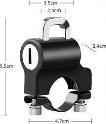 Zámok na prilbu motocykla 20–24 mm – hliníkový bezpečnostný držiak na riadidlá