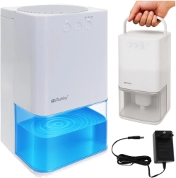 Odvlhčovač vzduchu s LED podsvietením a časovačom RUHHY, biely