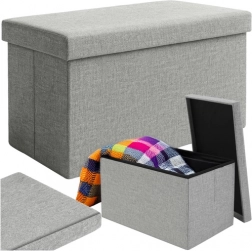 Sedačka so skrytým úložiskom sivá 60x30x30 cm Ruhhy