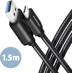 Kábel USB-C na USB-A 1,5 m USB 3.2 Gen 1 3A ALU opletený