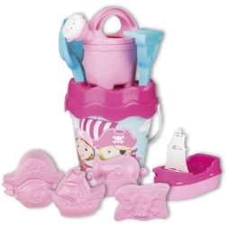 Androni sada na piesok piráti v cestovnej taške – Ružová