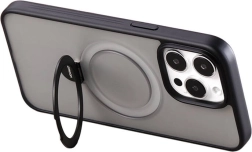 Magnetické ochranné puzdro so stojanom pre iPhone 15 – grafitovo čierne