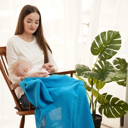 Tommy Lise mušelínová plienka Abyss Blue 120x120 cm