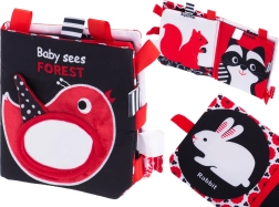 Kontrastná textilná kniha pre bábätká Les