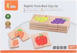 Drevené magnetické puzzle s ovocím