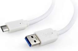 Kábel USB 3.0 C AM na CM 1m biely