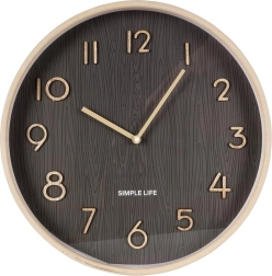 Sivé nástenné hodiny 38 cm
