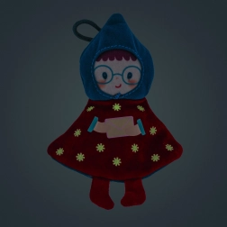 Vianočná plyšová dekorácia – červená elfka Lilli