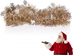 Vianočný reťaz 2 m striebrno‑šampanské HOME DECOR