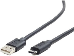 USB kábel 2.0 A (samec) na USB-C (samec) 1,8 m, čierny
