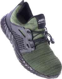 Pracovná bezpečnostná obuv s oceľovou špičkou – Zelená