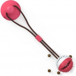 Interaktívna psia hračka s prísavkou a pamlskovým mičkom