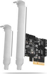 PCIe radič so 4× SATA 6G, ASMedia ASM1164, plná a nízkoprofilová záslepka