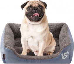 Mäkký pelech pre psa alebo mačku - veľkosť M, sivý