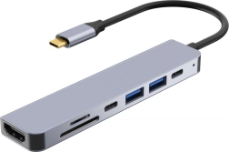 Dokovacia stanica USB‑C hub s HDMI 4K a čítačkou kariet