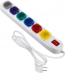 Predlžovací kábel 6 zásuviek 1,5 m Maclean