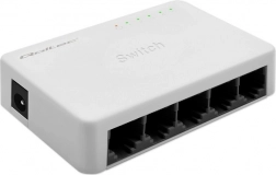 Sieťový prepínač Qoltec 5× RJ45, 100 Mb/s Fast Ethernet LAN