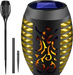 Solárne záhradné pochôdzkové svetlo s efektom plameňa LED