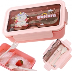 Desiatový box s priehradkami a príborom 1 l