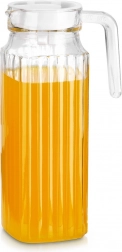 Sklenený džbán s viečkom do chladničky 1 l