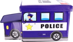 Kontajner na hračky s pufom - Policajné auto