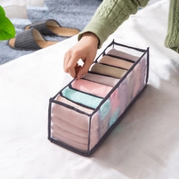 Organizér do šatníka 7 priehradiek na spodnú bielizeň - sivý