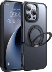 Magnetické puzdro s krúžkovým stojanom pre iPhone 16 Pro (čierne) McDodo