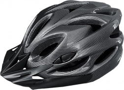 Cyklistická prilba Race s LED lampou a nastaviteľnou reguláciou, carbon lesk