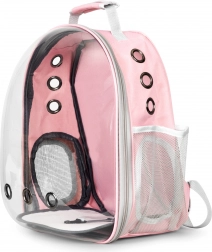 Batohový prepravný box pre mačky a malých psov s priehľadnou prednou stenou