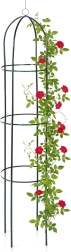 Vilde záhradný obelisk pre popínavé rastliny 36 × 36 × 194 cm zelený