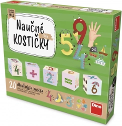 Dino drevené kocky čísla – 20 ks