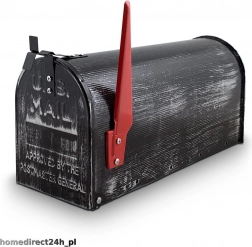 Americká poštová schránka retro so zástavkou a nástenným držiakom