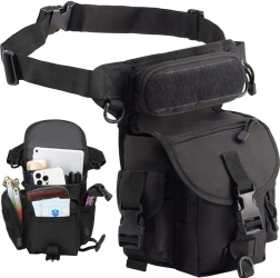 Taktická stehenná ľadvinka s bedrovým popruhom, vodeodolná, 6 vreciek