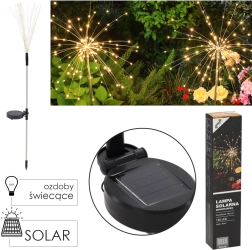 Solárna záhradná lampa Púpava 150 LED teplá biela 90 cm