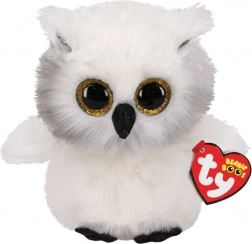 TY Beanie Boos Maskot - Sova Austin 24 cm Biela